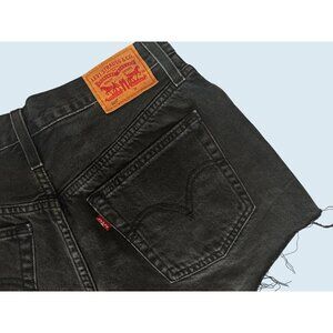 LEVI'S 501 Faded / Washed Black Denim Cut Off Shorts Size 26